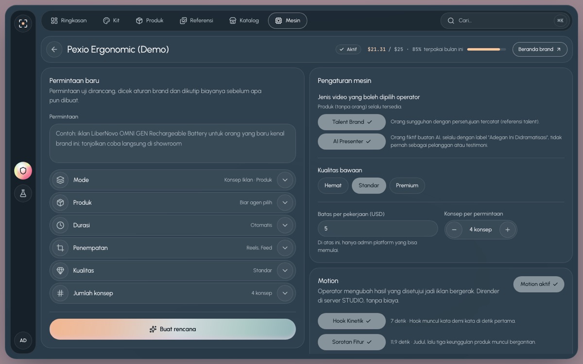 Mesin di desktop