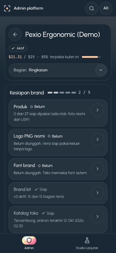 Ringkasan brand di HP