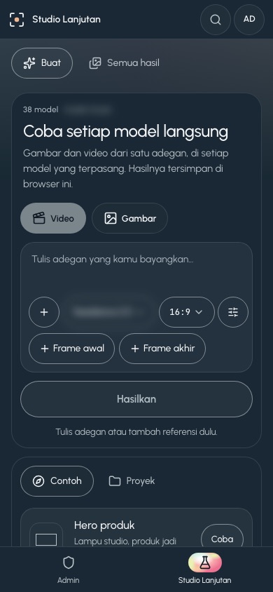 Studio Lanjutan di HP