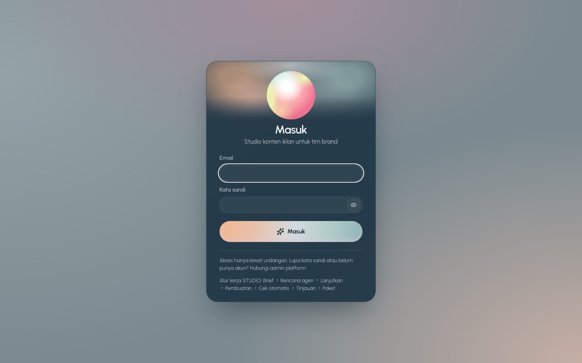 Masuk di desktop