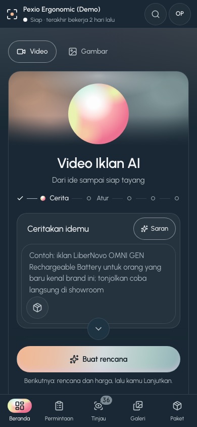 Beranda di HP