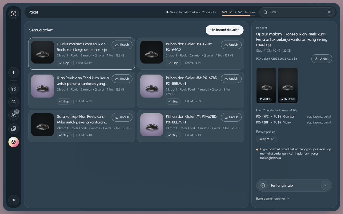 Paket di desktop