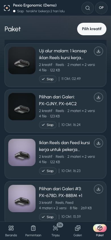 Paket di HP