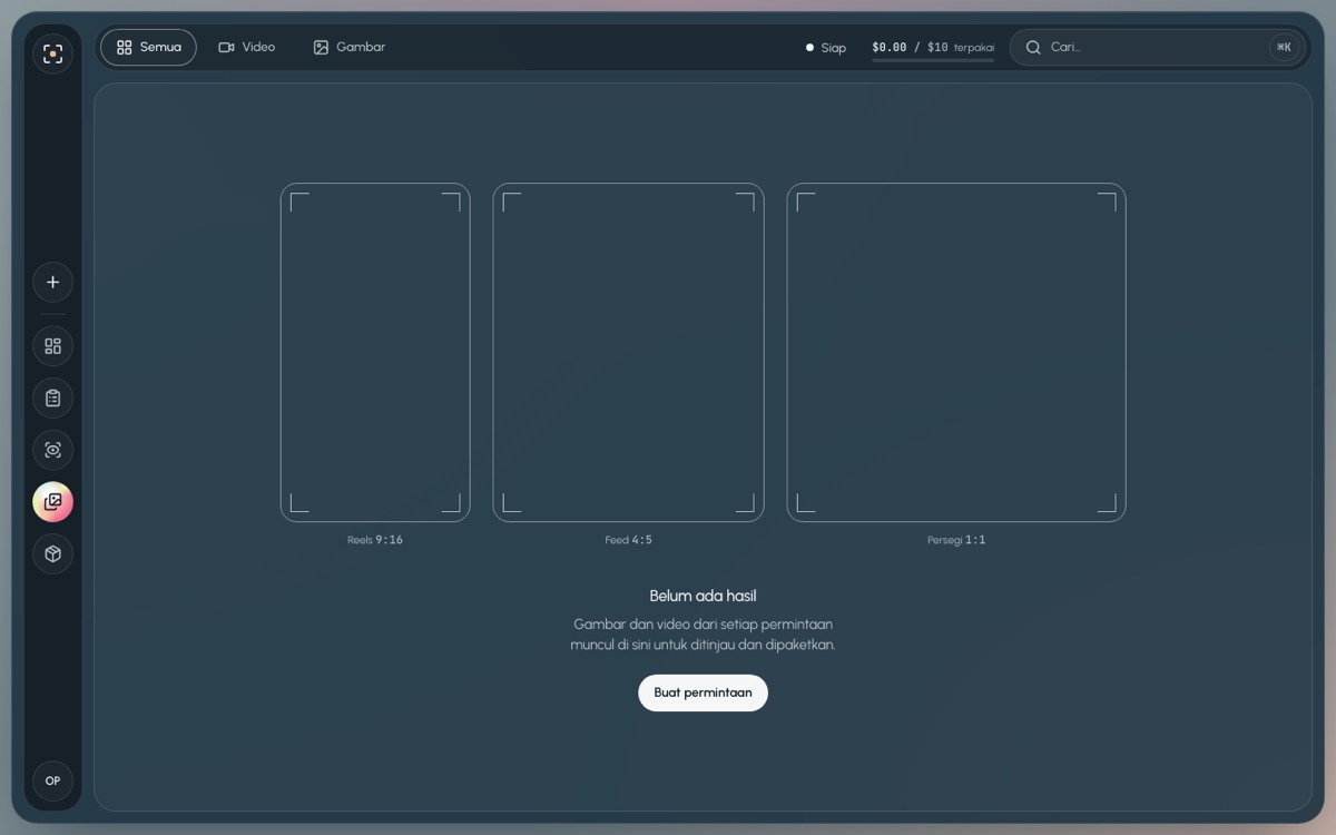 Galeri kosong di desktop