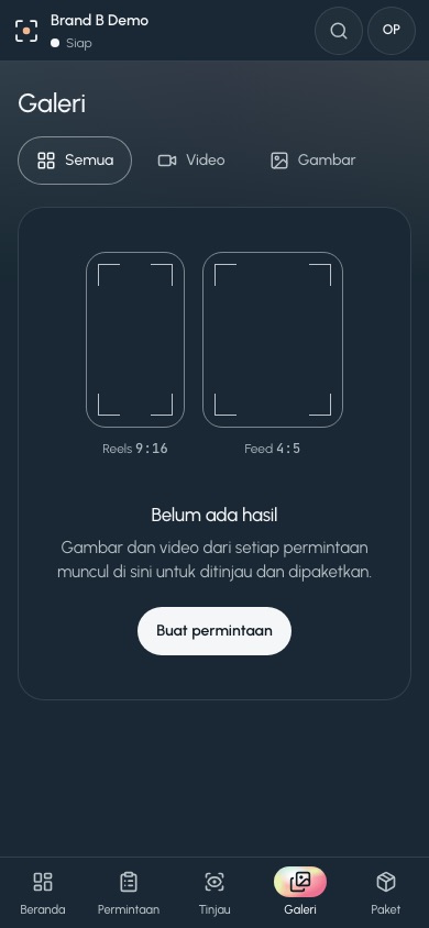 Galeri kosong di HP