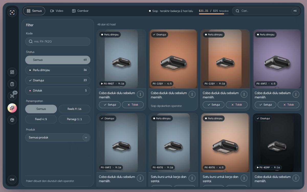 Galeri pemilik di desktop